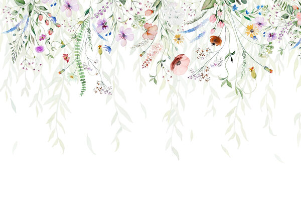 Aquarelle de fleurs et de feuilles Aquarelle de fleurs et de feuilles