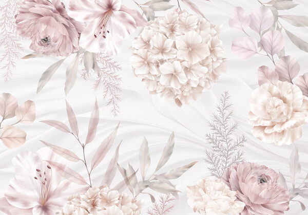 Fleurs pastel douces sur fond doux Fleurs pastel douces sur fond doux