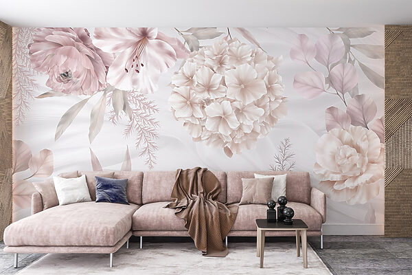Fleurs pastel douces sur fond doux Fleurs pastel douces sur fond doux
