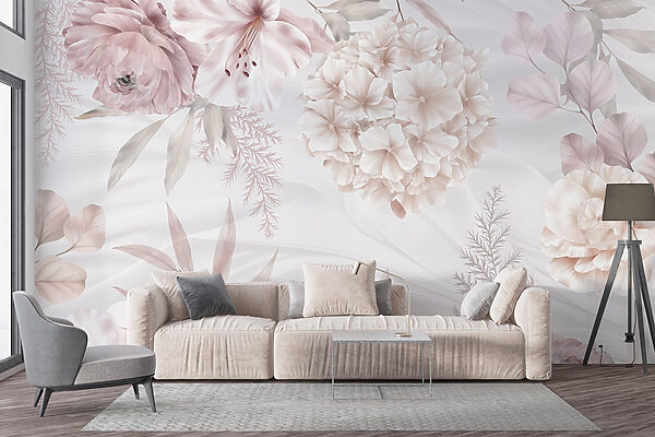 Fleurs pastel douces sur fond doux Fleurs pastel douces sur fond doux