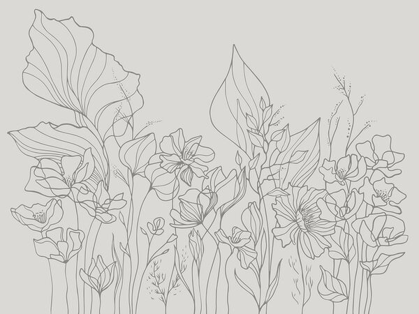 Dessin au trait de fleurs Dessin au trait de fleurs