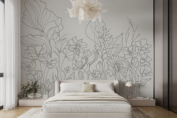 Dessin au trait de fleurs Dessin au trait de fleurs