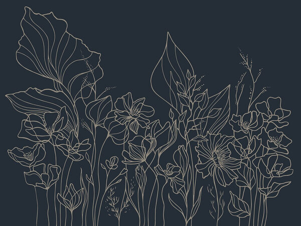 Dessin au trait de fleurs Dessin au trait de fleurs