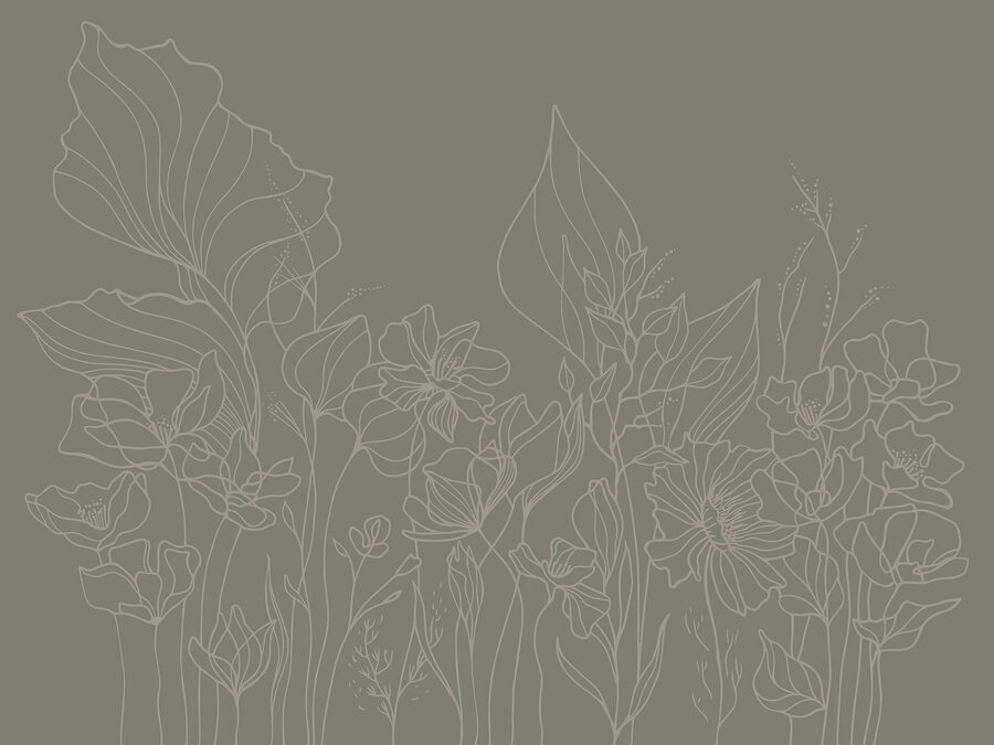 Dessin au trait de fleurs