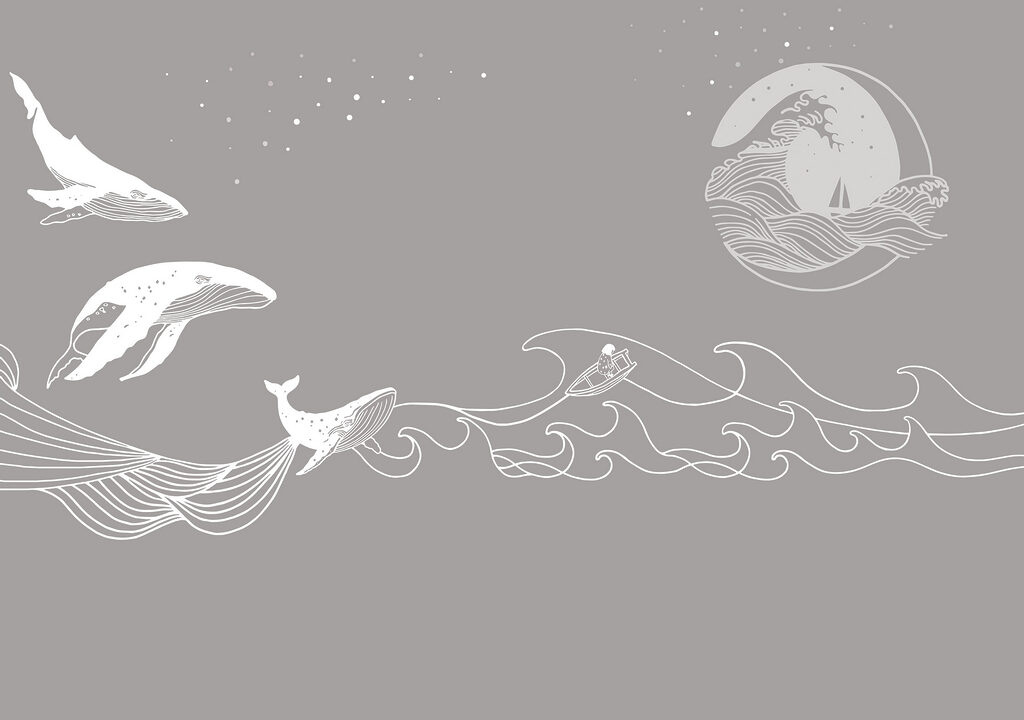 Baleine et baleine dans la mer Baleine et baleine dans la mer