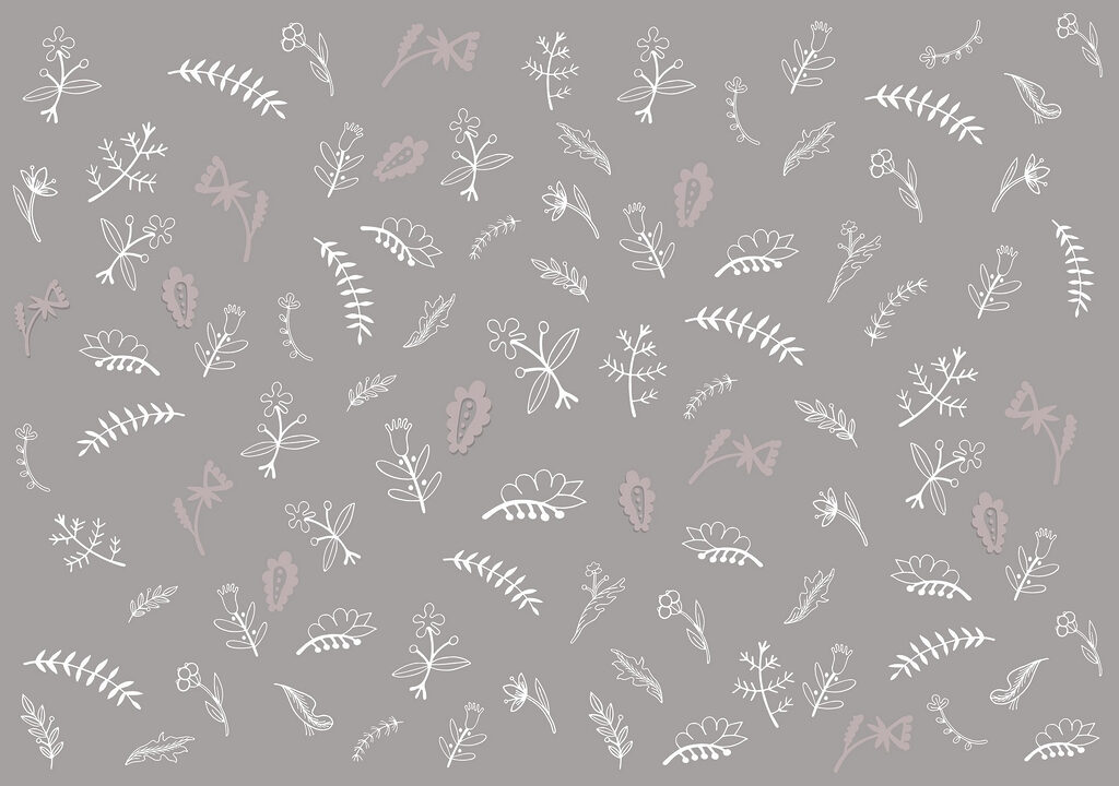 Fond gris avec fleurs blanches Fond gris avec fleurs blanches