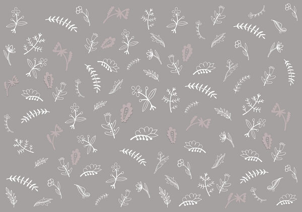 Fond gris avec fleurs blanches Fond gris avec fleurs blanches