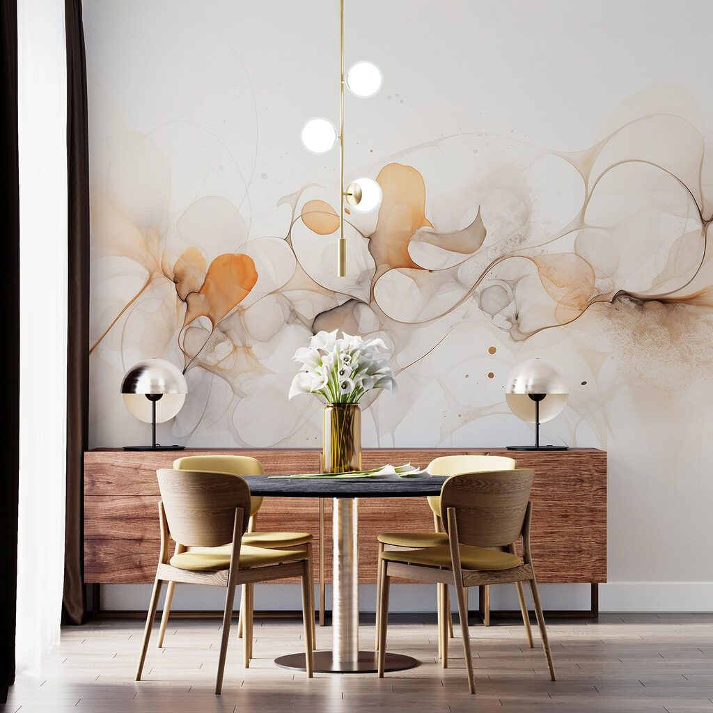 Ethereal hues in flowing abstraction Ethereal hues in flowing abstraction