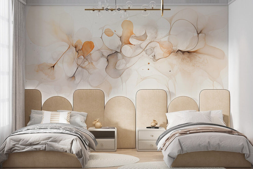 Ethereal hues in flowing abstraction Ethereal hues in flowing abstraction