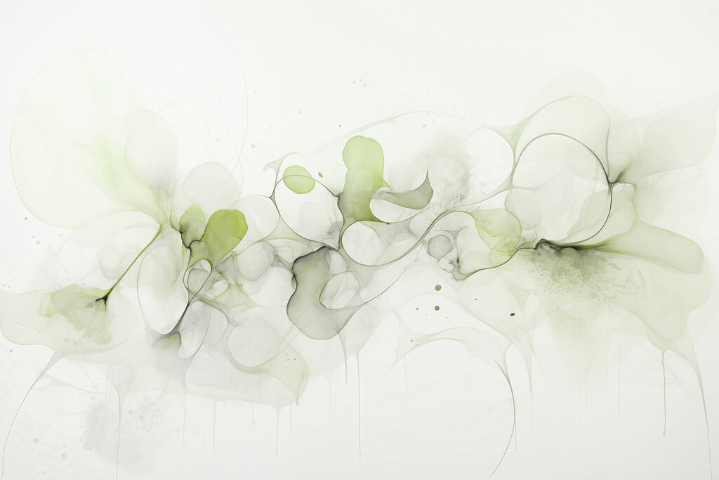 Formes fluides et tons verts doux Formes fluides et tons verts doux