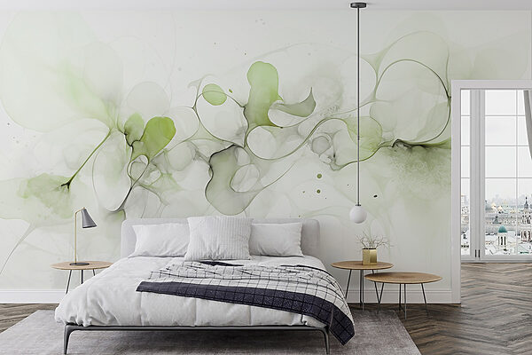 Formes fluides et tons verts doux Formes fluides et tons verts doux