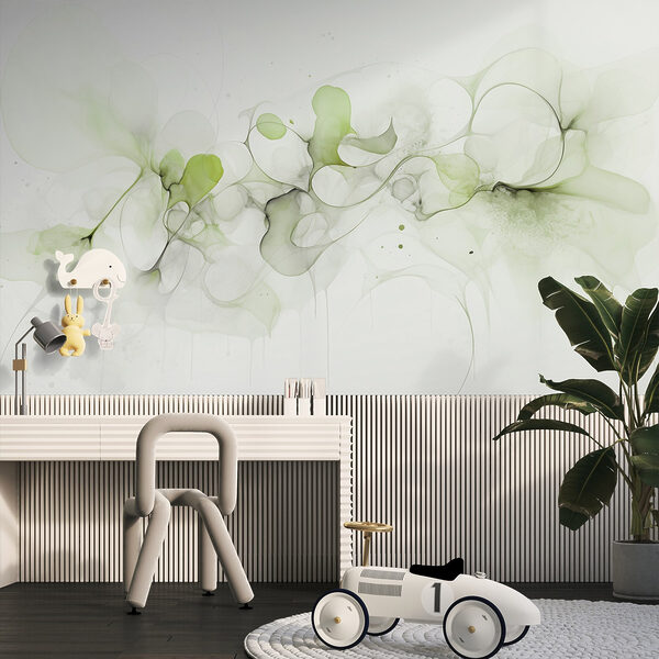 Formes fluides et tons verts doux Formes fluides et tons verts doux