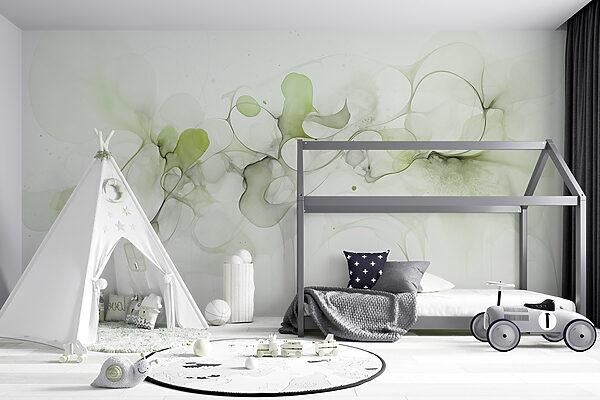 Formes fluides et tons verts doux Formes fluides et tons verts doux