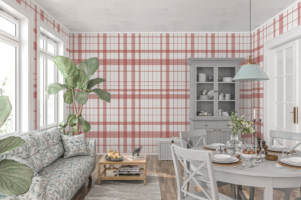 Red and white plaid Red and white plaid