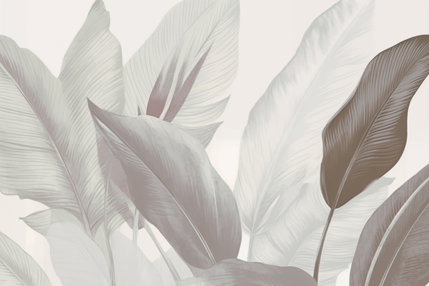 Soft foliage in muted tones