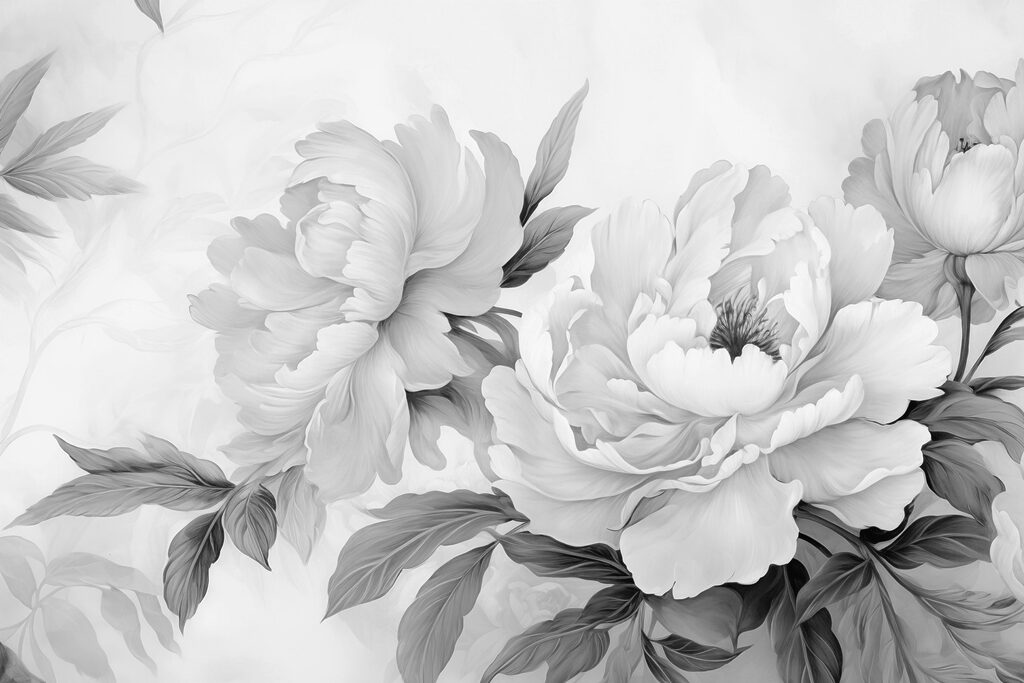 Des fleurs délicates dans des tons monochromes Des fleurs délicates dans des tons monochromes