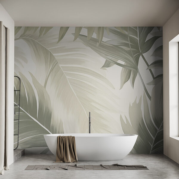 Motifs tropicaux doux dans des tons sourds Motifs tropicaux doux dans des tons sourds