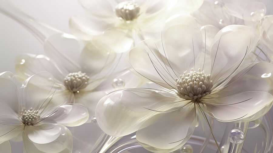 Fleurs délicates aux teintes douces