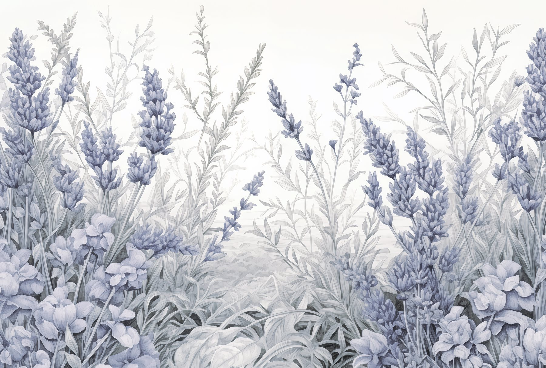 Delicate hues of blooming lavender Delicate hues of blooming lavender