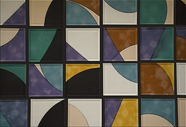 Mur avec des carrés de différentes couleurs Mur avec des carrés de différentes couleurs