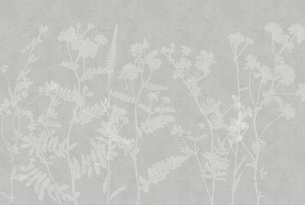 Motif floral blanc sur fond gris Motif floral blanc sur fond gris