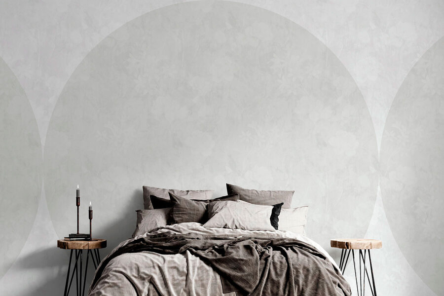 Cercle blanc avec des fleurs