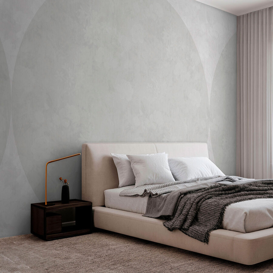 Cercle blanc avec des fleurs