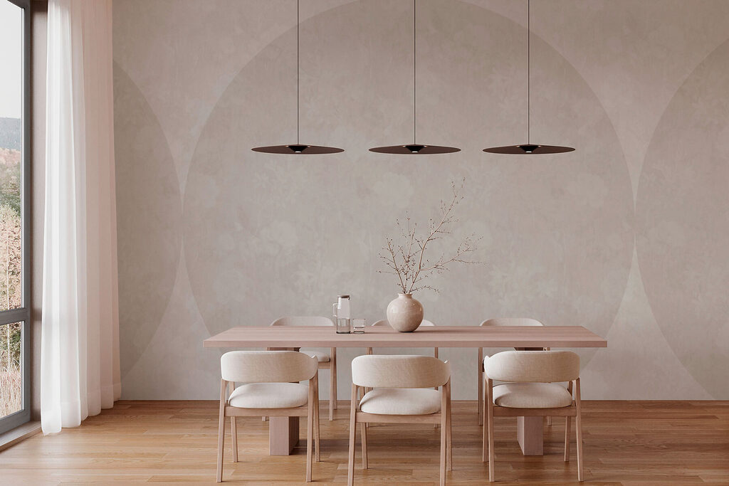 White circle with flowers