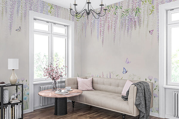 Peinture de fleurs et de papillons Peinture de fleurs et de papillons