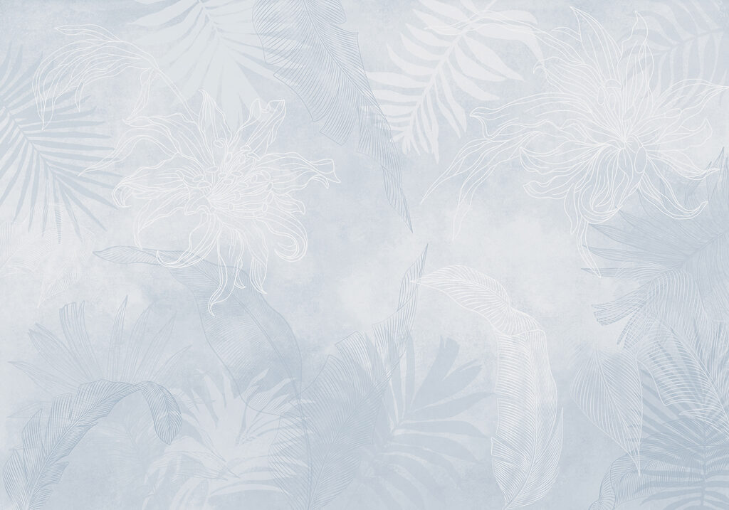 Motif floral blanc et bleu Motif floral blanc et bleu