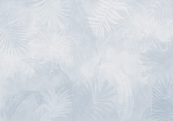 Motif floral blanc et bleu Motif floral blanc et bleu