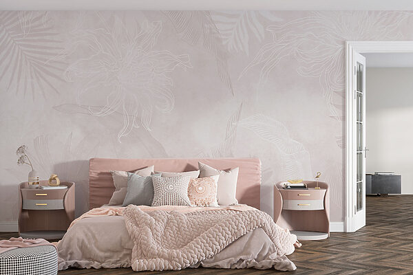 Motif floral blanc et rose Motif floral blanc et rose
