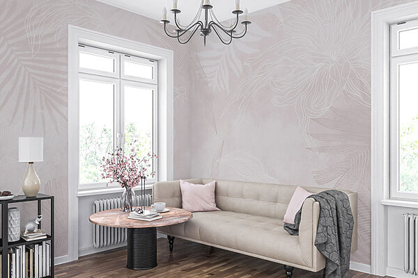 Motif floral blanc et rose Motif floral blanc et rose