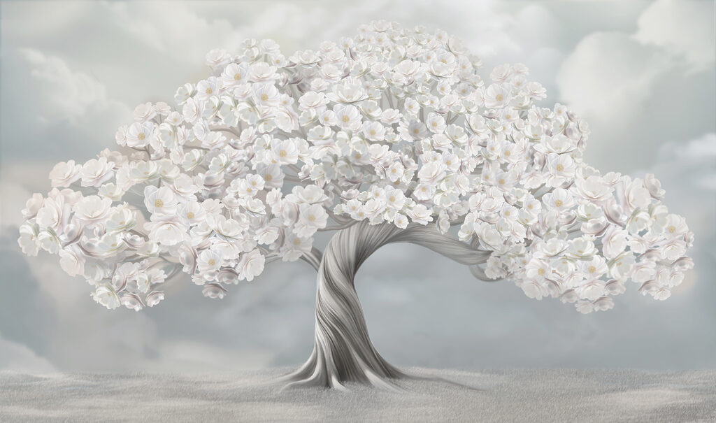 Arbre à fleurs blanches Arbre à fleurs blanches