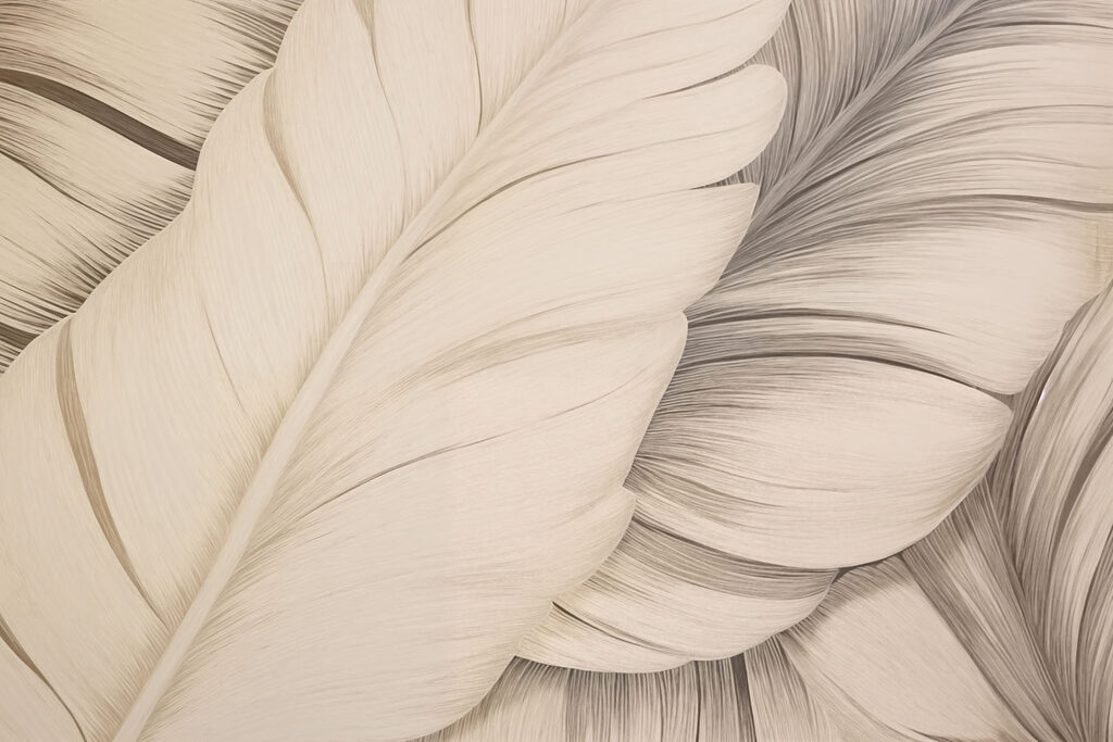 Plumes blanches texturées dans des tons doux Plumes blanches texturées dans des tons doux