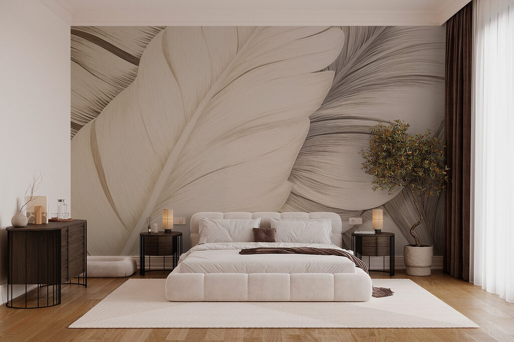 Textured white feathers in soft tones Textured white feathers in soft tones