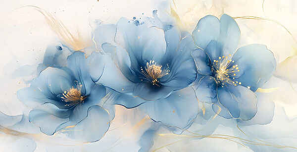 Fleurs bleues délicates aux teintes douces Fleurs bleues délicates aux teintes douces