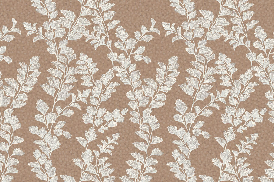Motif de feuilles blanches