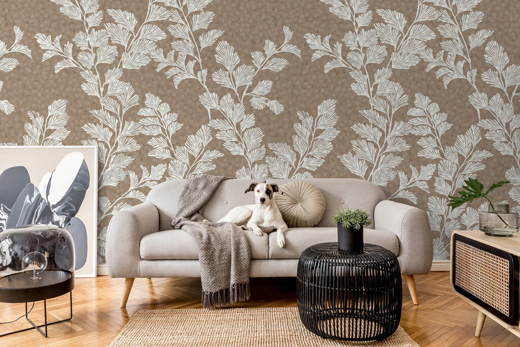 Pattern of white leaves Pattern of white leaves