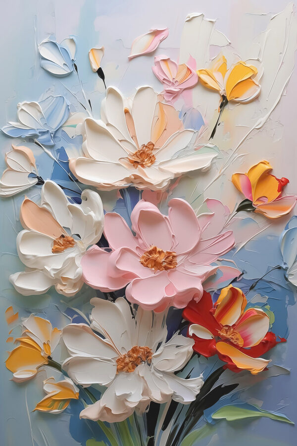 Peinture de fleurs sur un mur Peinture de fleurs sur un mur