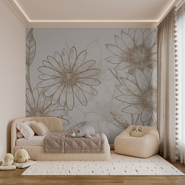 Dessin de fleurs sur fond blanc Dessin de fleurs sur fond blanc