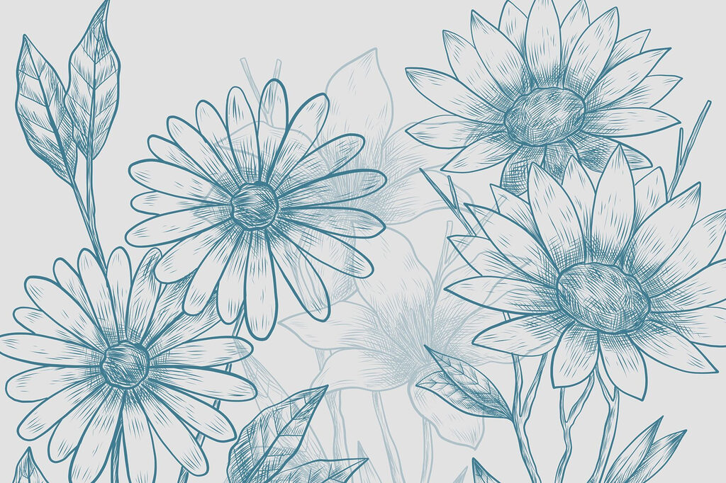 Dessin de fleurs et de feuilles Dessin de fleurs et de feuilles