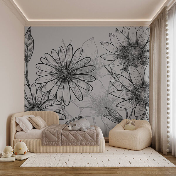 Groupe de fleurs avec feuilles Groupe de fleurs avec feuilles