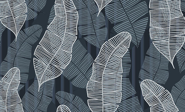 Motif de feuilles sur fond sombre Motif de feuilles sur fond sombre