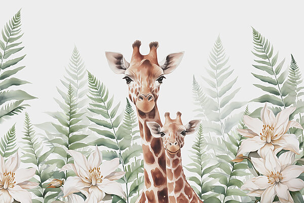 Girafes et fleurs Girafes et fleurs