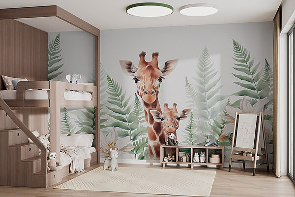 Girafes et fleurs Girafes et fleurs