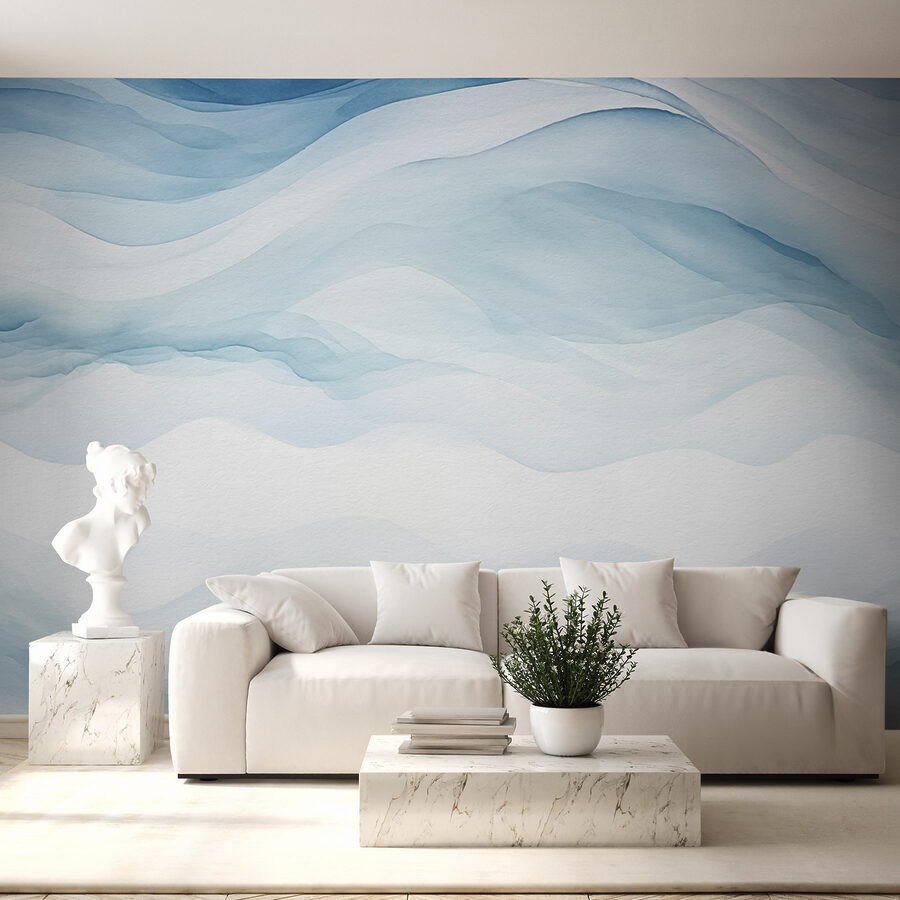 Peinture aquarelle blanche et bleue Peinture aquarelle blanche et bleue