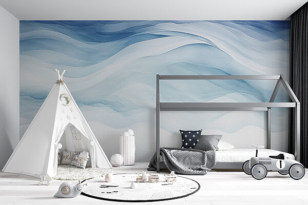 Peinture aquarelle blanche et bleue Peinture aquarelle blanche et bleue