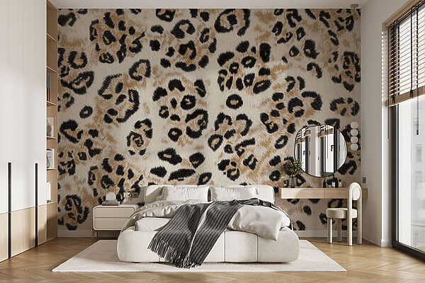 Motifs sauvages sur une texture de fourrure douce Motifs sauvages sur une texture de fourrure douce