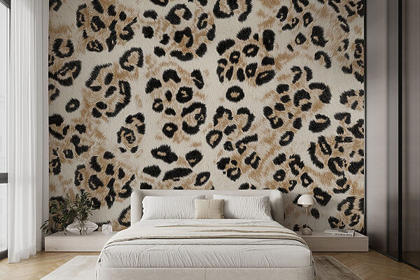 Motifs sauvages sur une texture de fourrure douce Motifs sauvages sur une texture de fourrure douce